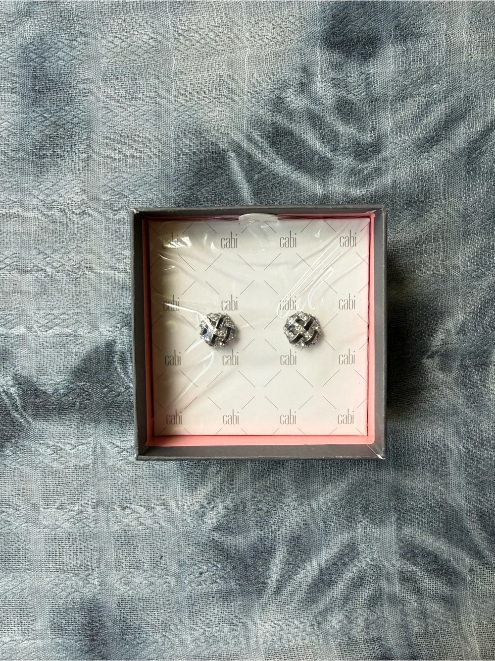 CAbi Silver Twisted Knot Stud Earrings - Picture 2 of 5